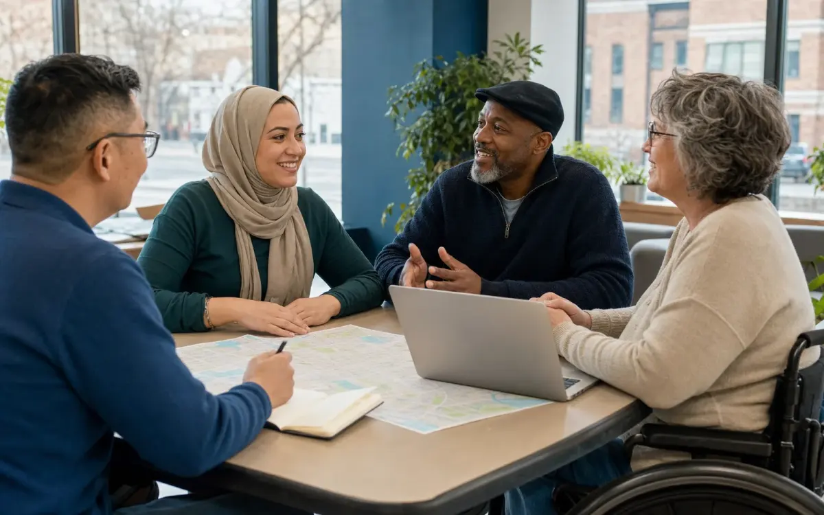 Community outreach image for contacting the Chicago Health Map team